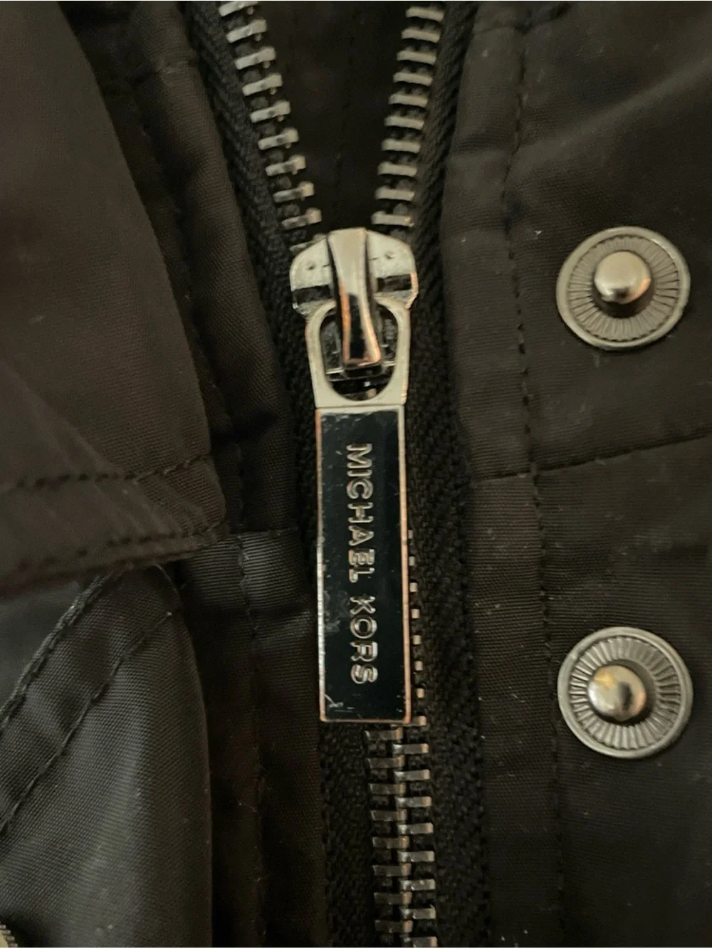 Michael Kors Black Hooded Utility Jacket XS